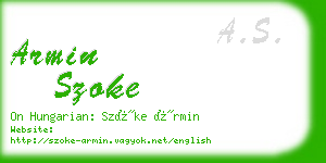 armin szoke business card